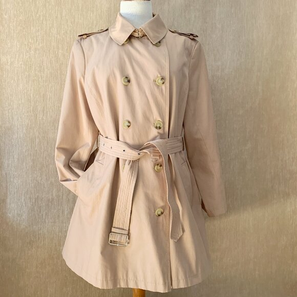 Lauren Ralph Lauren Classic Khaki Double-Breasted Trench Coat - XL - Picture 1 of 9
